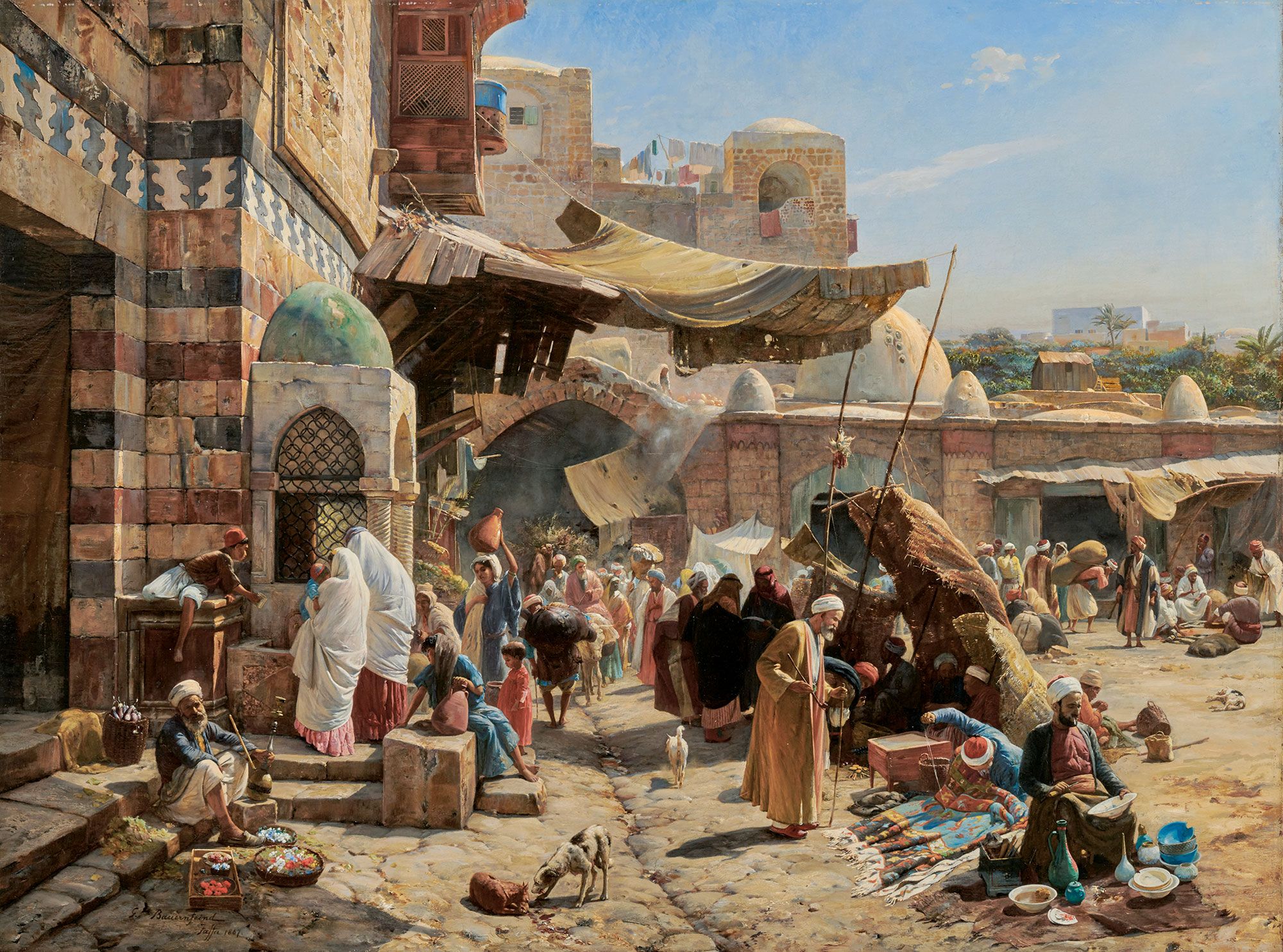 Густав Бауэрфайнд рынок в Яффо 1887
